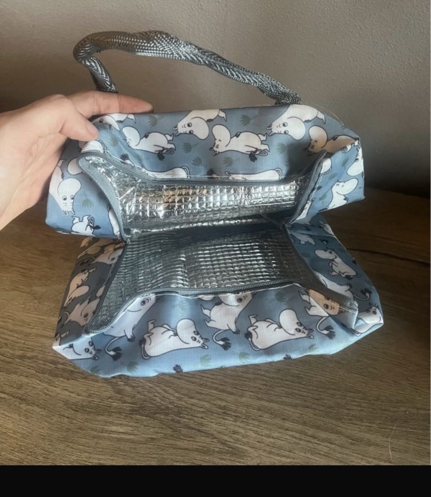 Torba śnisdnaiowa, torba termiczna w muminki