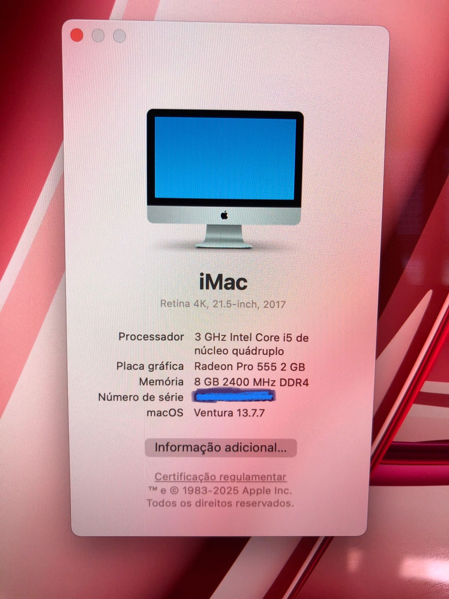 iMac 2017 4k em Caixa Magic Keyboard/Mouse