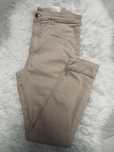 Spodnie jeansowe skinny beżowe cappucino h&m