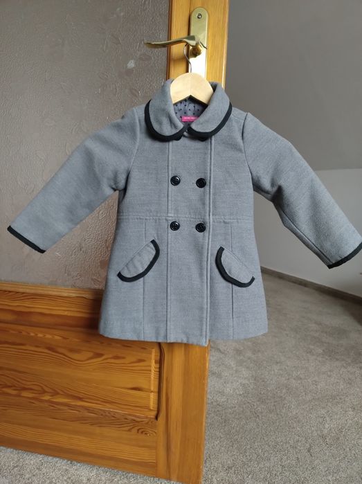 Płaszczyk elegancki, dziewczęcy 2/3 lata.