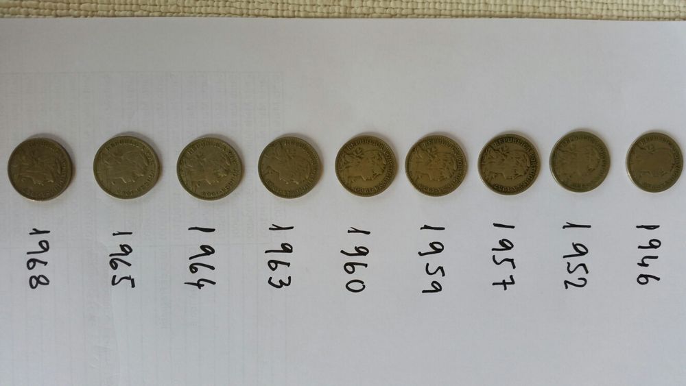 Lote de moedas portuguesas antigas de $50