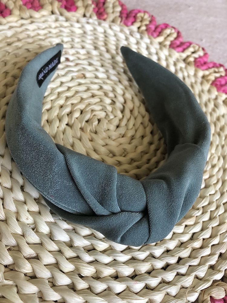 Opaska do włosów w stylu francuskim/Twist Retro, Szałwia/Sage Blue