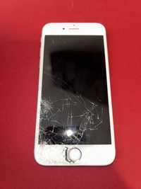 iPhone 6s silver pęknięty uszkodzony