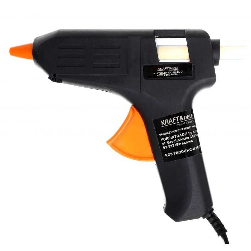 PISTOLET do KLEJU na GORĄCO 40W + 20 wkładów pałeczek 11mm KD10350