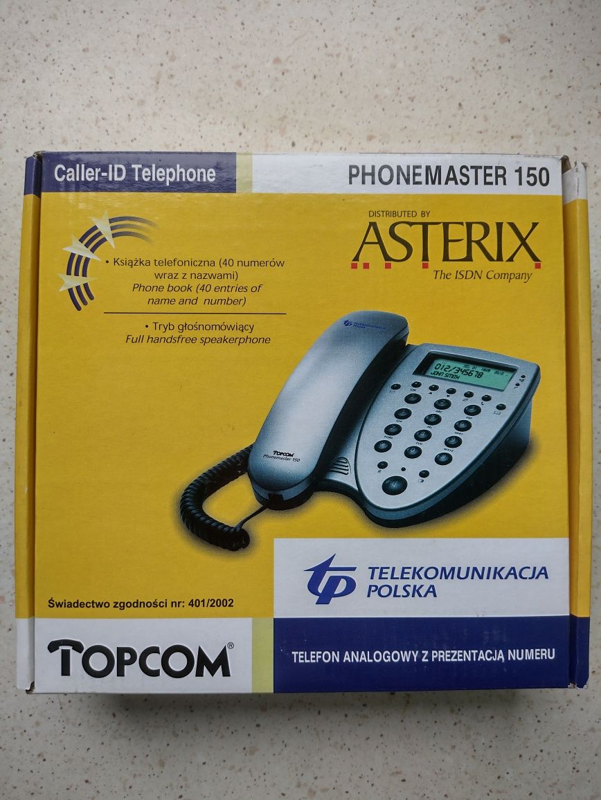 Telefon stacjonarny TOPCOM Asterix nowy