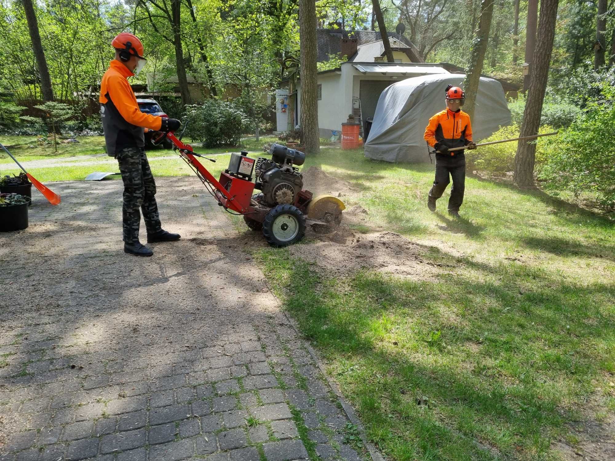 usługowe rozdrabnianie sprzątanie gałęzi po wycince drzew i krzewów