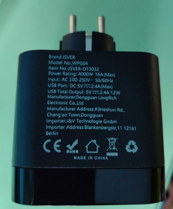 CARREGADOR Jsver Tomada 3 Vias Multi Socket Cubo 3 Usb Proteção