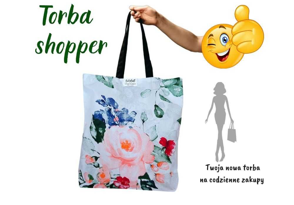 Kolorowa torba bawełniana na zakupy – eko shopperka