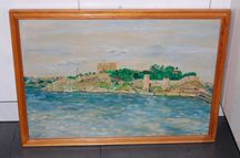 Obraz - Turcja - olej na płótnie, rama, syg.- 1992 r - 75 x 54,5 cm