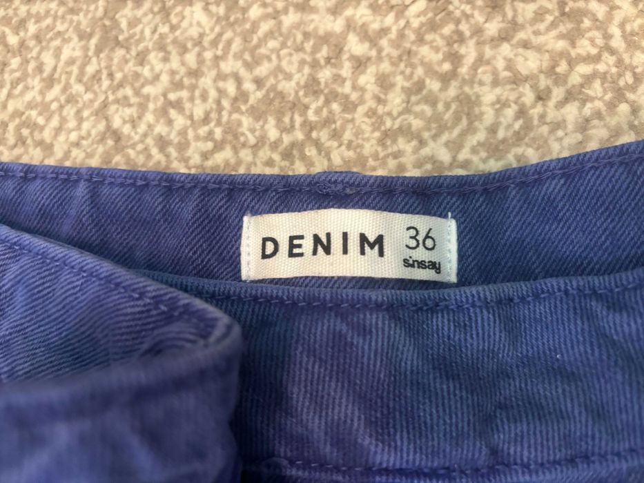 Krótkie spódnico spodenki Sinsay, Denim, rozm. 36