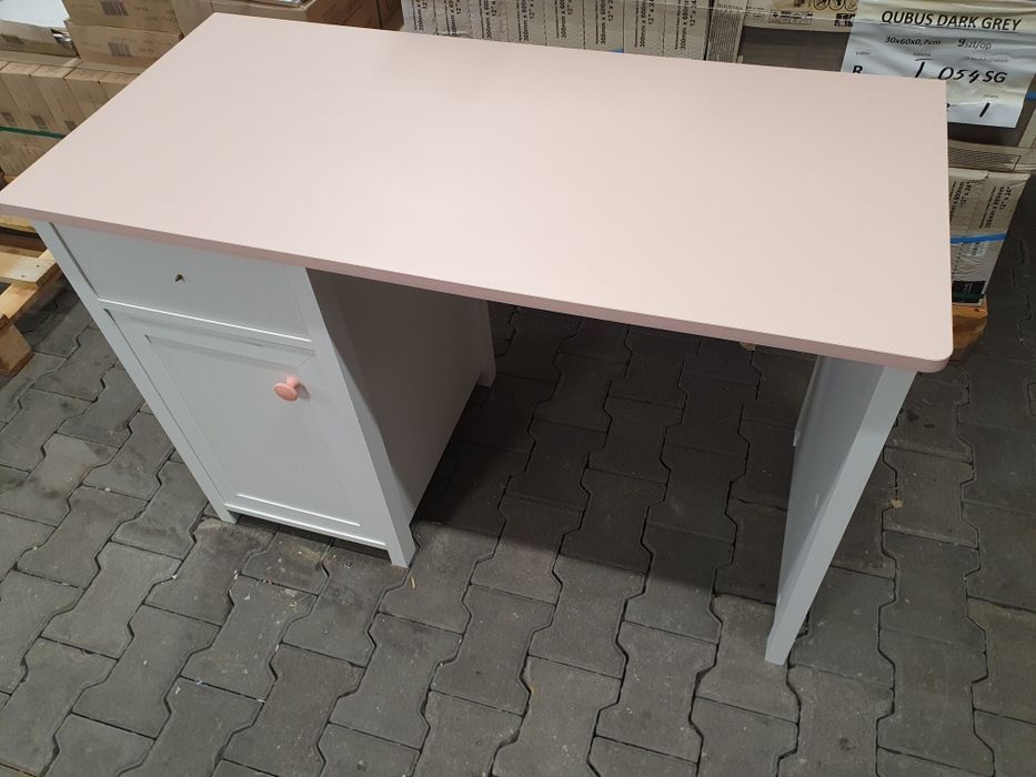 Biurko dziecięce 110x52x75 różowy blat