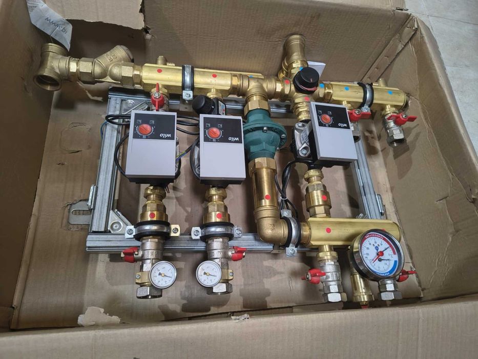 Kotłownia 3 pompowa Prandelli Wilo TeCe kotłów paliwo stałe u. otwarty