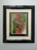 Quadro em relevo abstrato