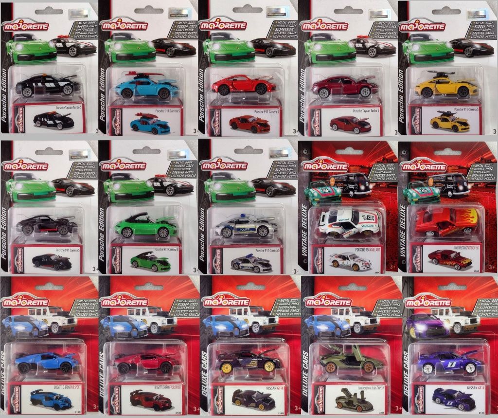 Машинки Majorette Deluxe Vintage Porsche Cars 1:64 #id66