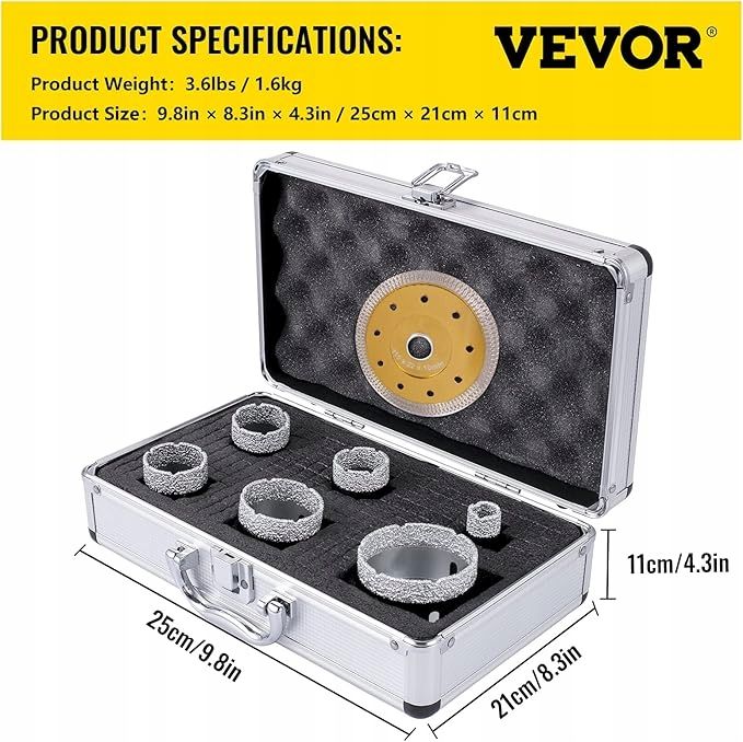 Zestaw otwornic diamentowych Vevor