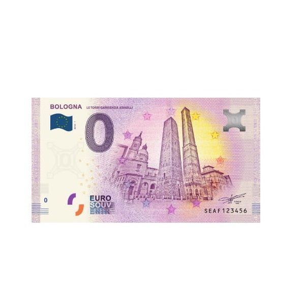 0 Euro -Bologna Le Torri Garisenda Asinelli 2018-1 Włochy niski nr 436