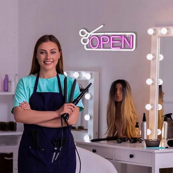 Neon na ścianę OPEN dekoracja wewnętrzna/zewnętrzna otwarte dekoracja