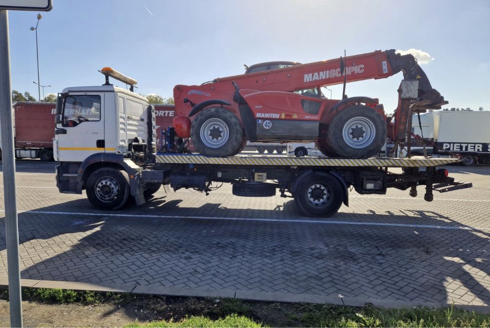 Pomoc drogowa bus laweta holowanie transport maszyn 10 t płyta widelec