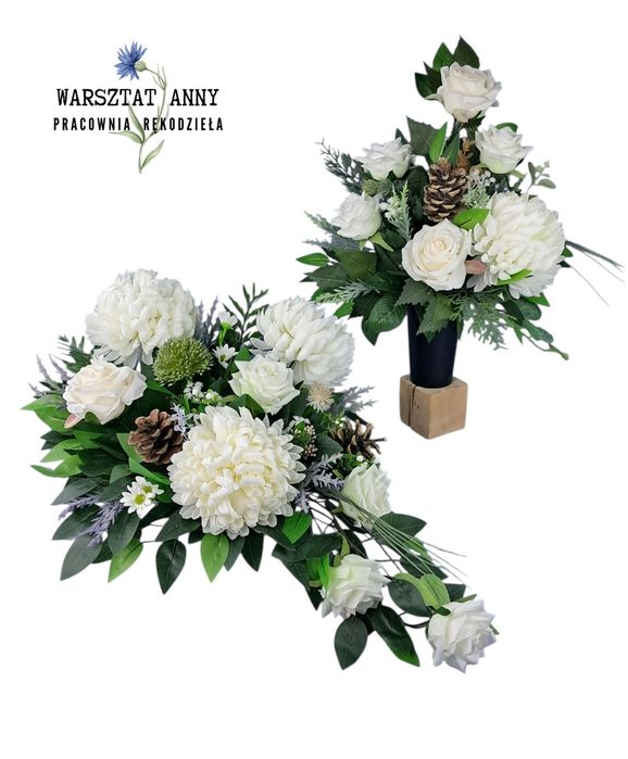 Warsztat Anny stroik na cmentarz chryzantemy kwisty premium