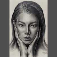 Hunter Schafer Euforia Euphoria plakat rysunek portret realistyczny