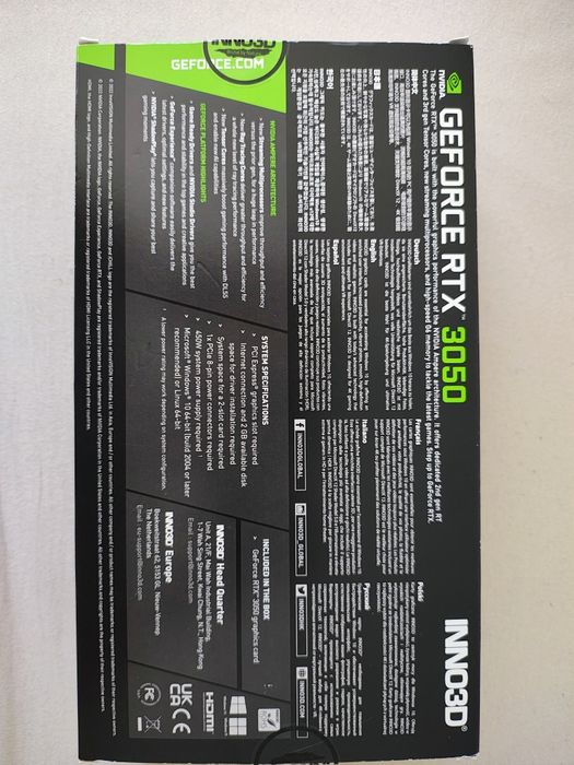 Inno3d twin x2 Rtx 3050 8gb