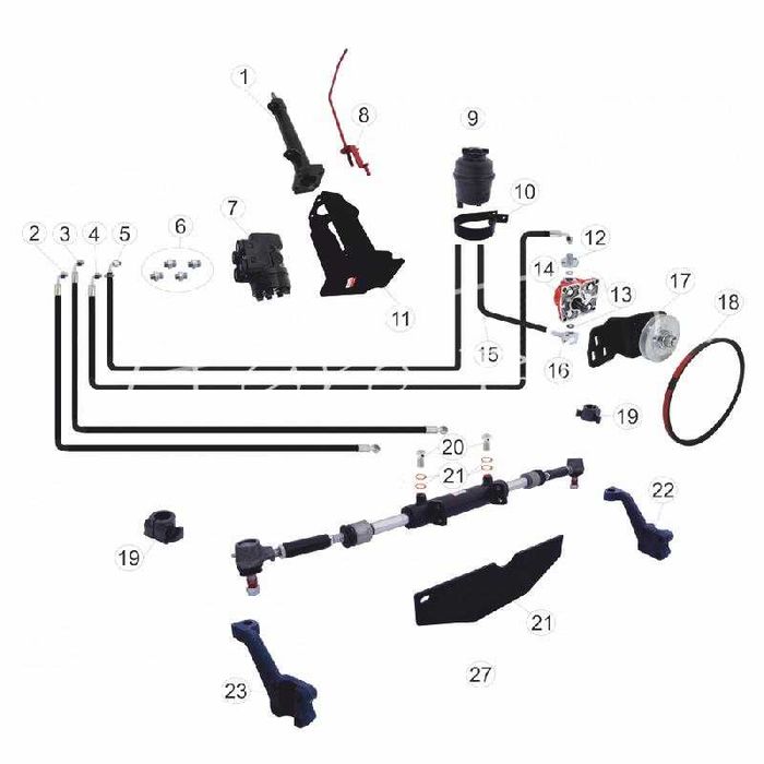 Wspomaganie Ursus C-330 między kołami sprężarka oś płaska orbitrol