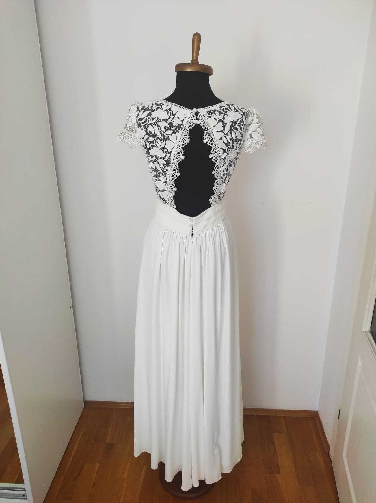 Suknia ślubna/ boho/ Agnes Bridal 2020/ ivory/ r. 36-38