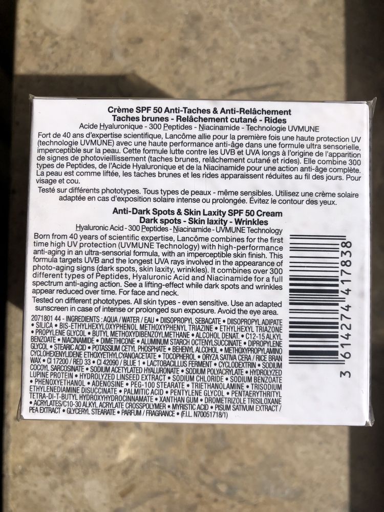 Lancôme Rénergie H.P.N. uvmune cream SPF50