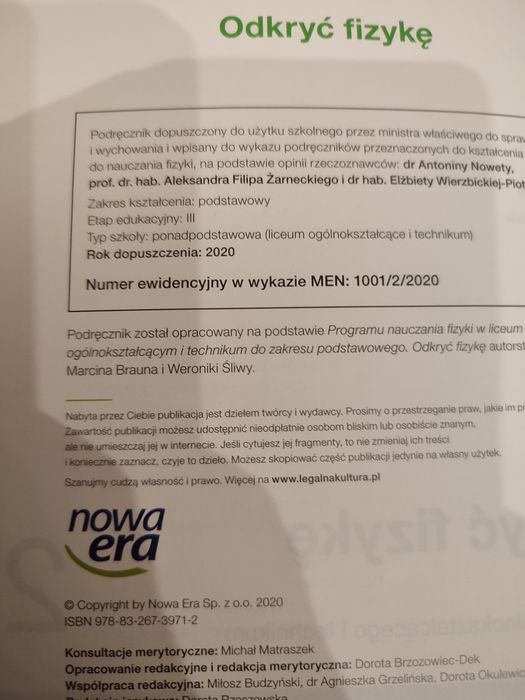 Odkryć fizykę klasa 2