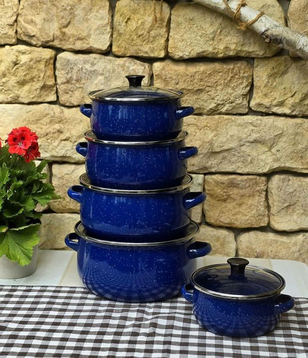 Promicja 79 zl  Garnki emaliowane w kropki