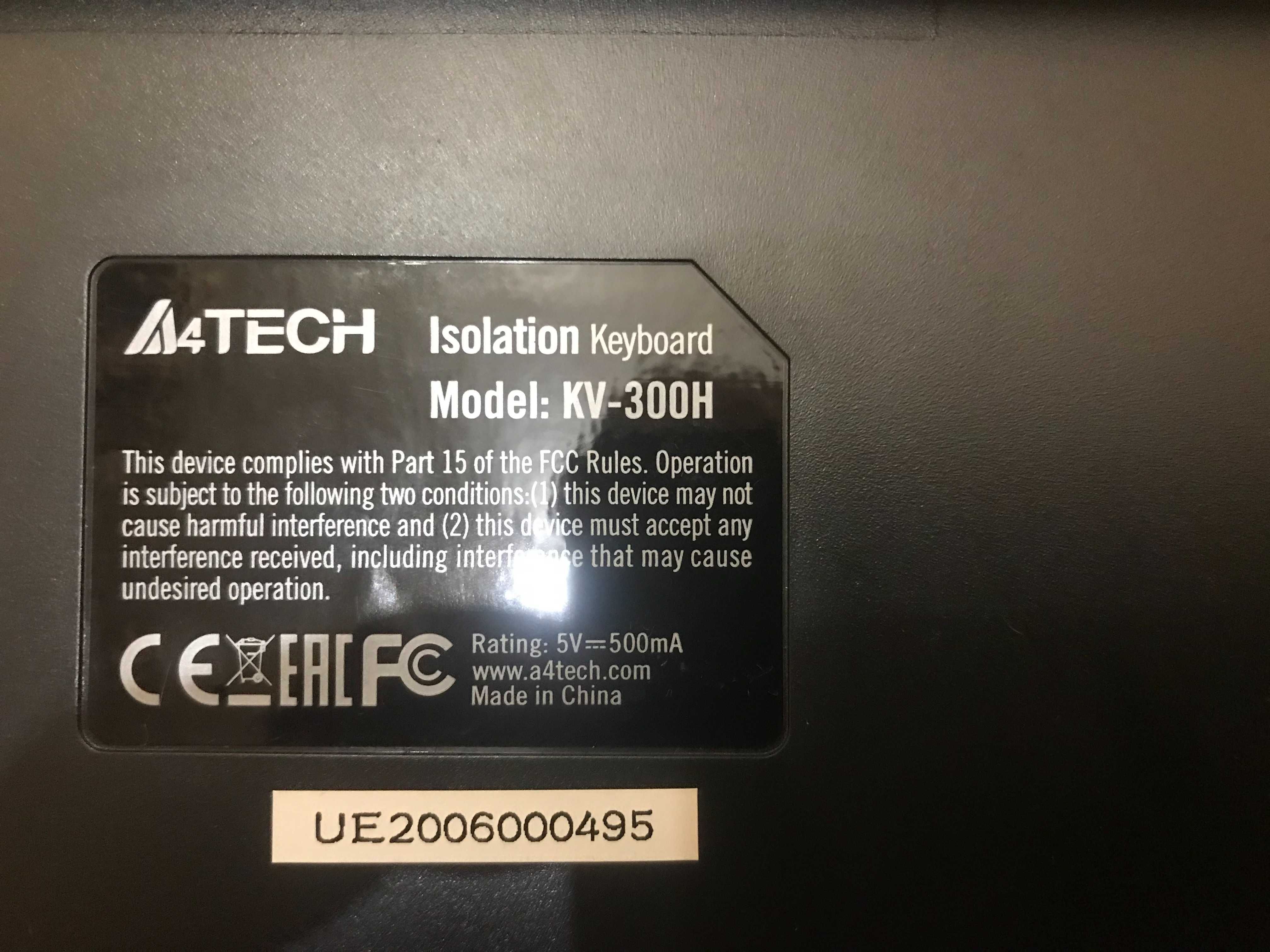 Клавиатура A4Tech KV-300H USB Grey