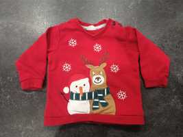 Bluzka bluza koszulka świąteczna niemowlęca, rozm 74 KappAhl, sweterek