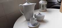 Conjunto de café 12 chávenas Broadway Relevo Flores Vis