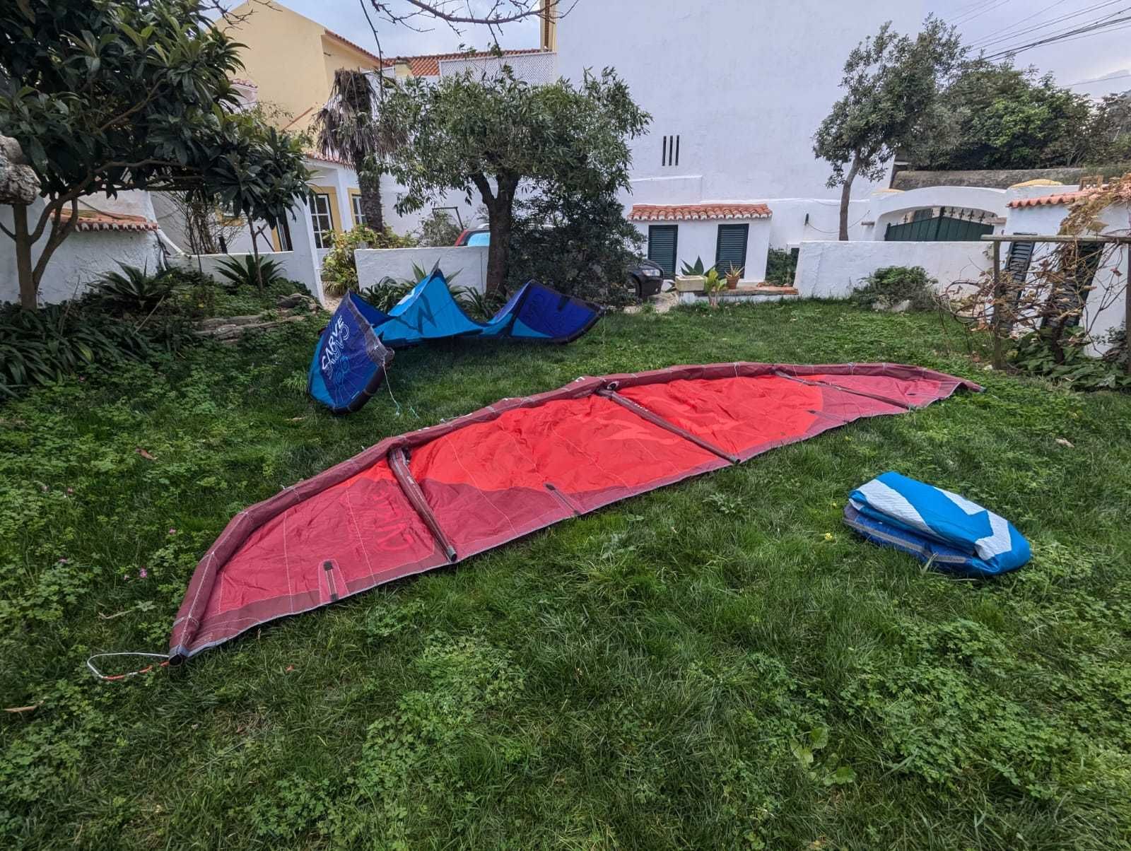 Kites 2022 6,9,&12m North Carvers, board, & 2023 Navigator Bar 45-50cm