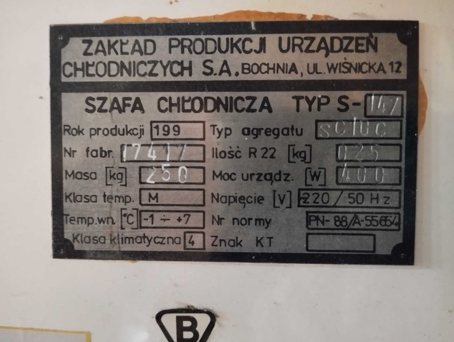 Szafa mroźnicza POLARUS