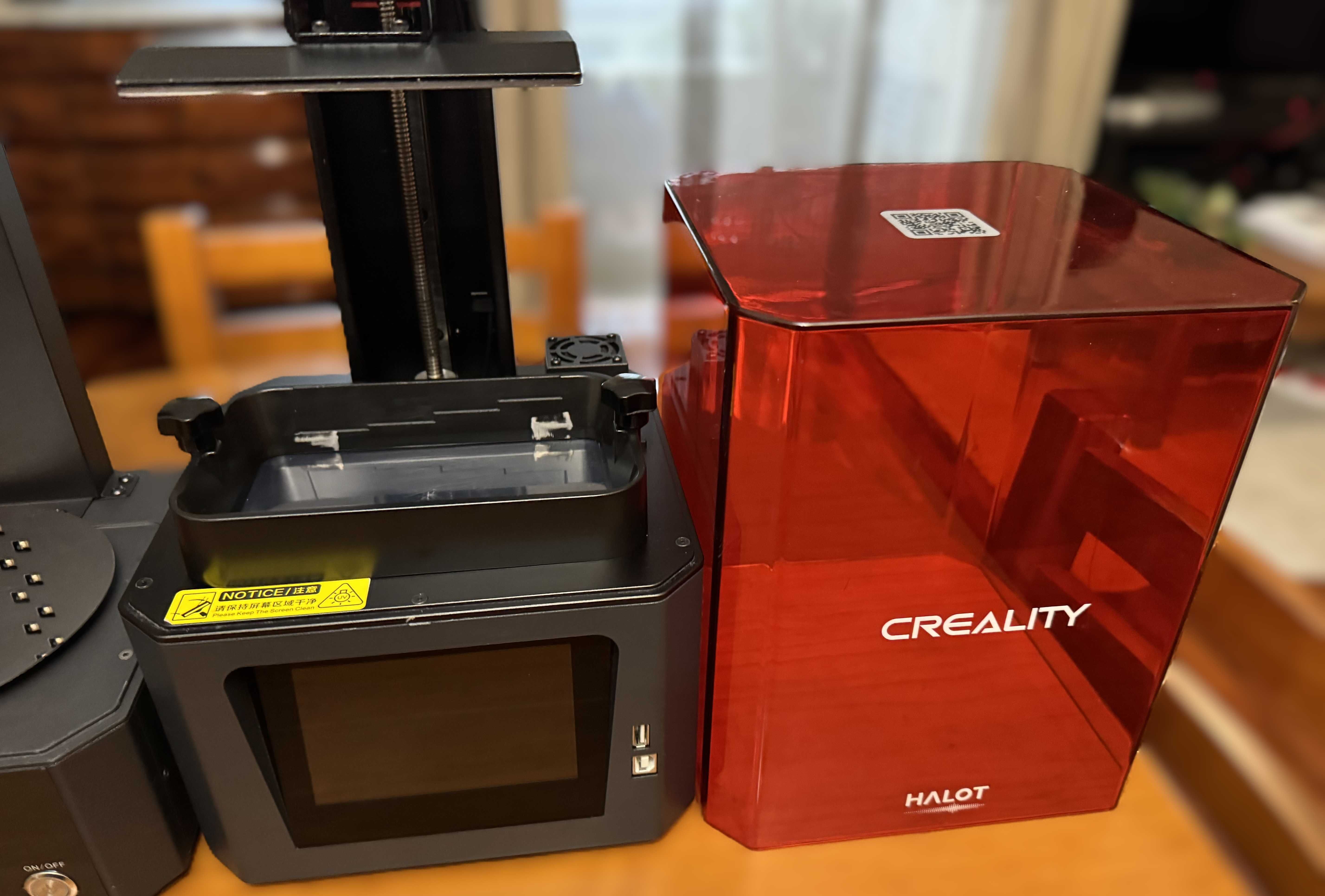 Impressora e estação de cura  Creality HALOT ONE + Creality UW-01