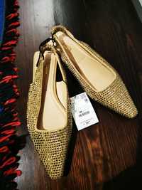 Sapatos dourados Zara 37