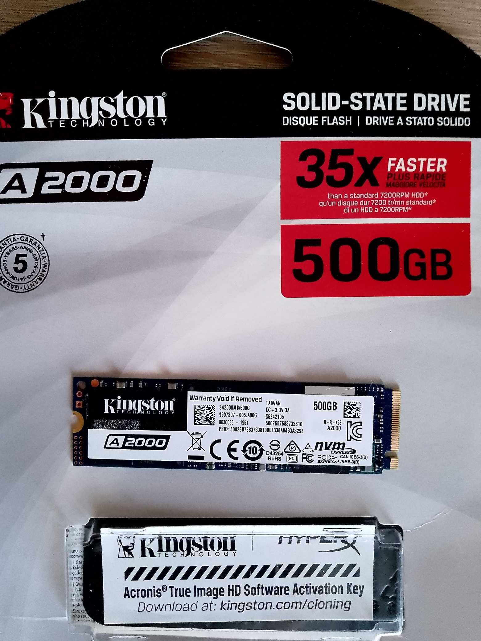 SSD диск Kingston A2000 500GB NVMe M.2