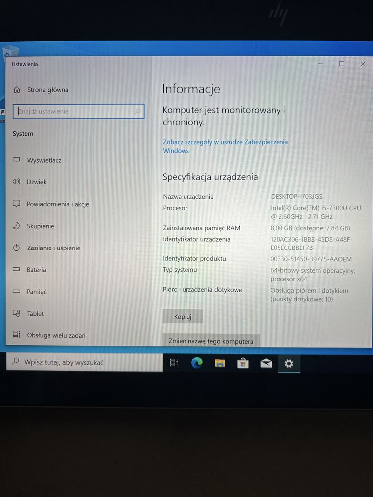 Laptop 2w1 HP X360 G2 i5-7gen RAM 8GB SSS 256GB matryca DOTYK