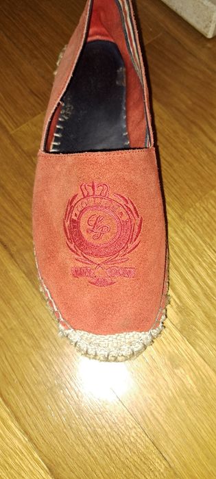 Alpercatas Lion of Porches em pele cor   vermelho/ cereja n :41