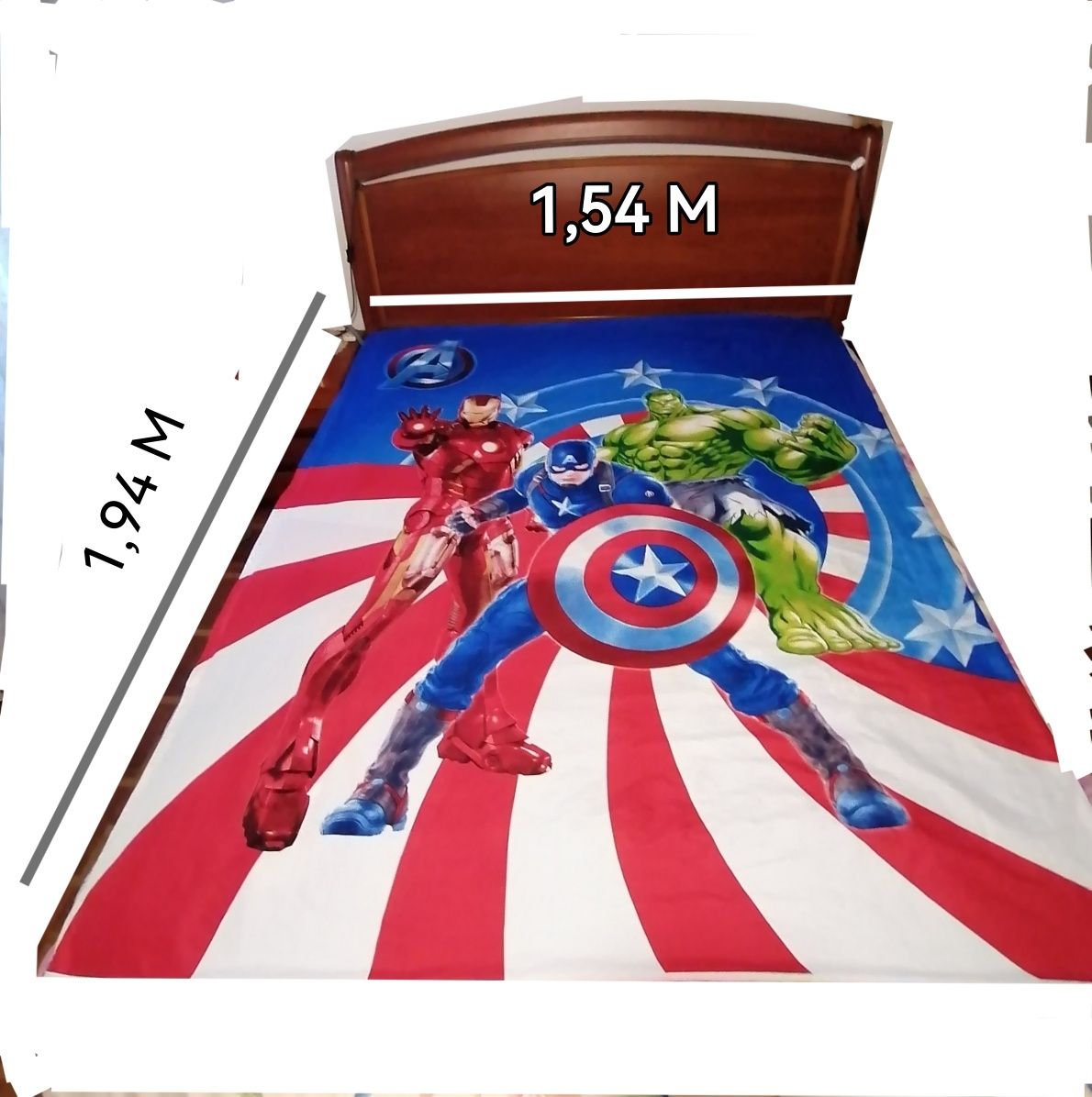 Capa de edredão do herói da Marvel Capitão América