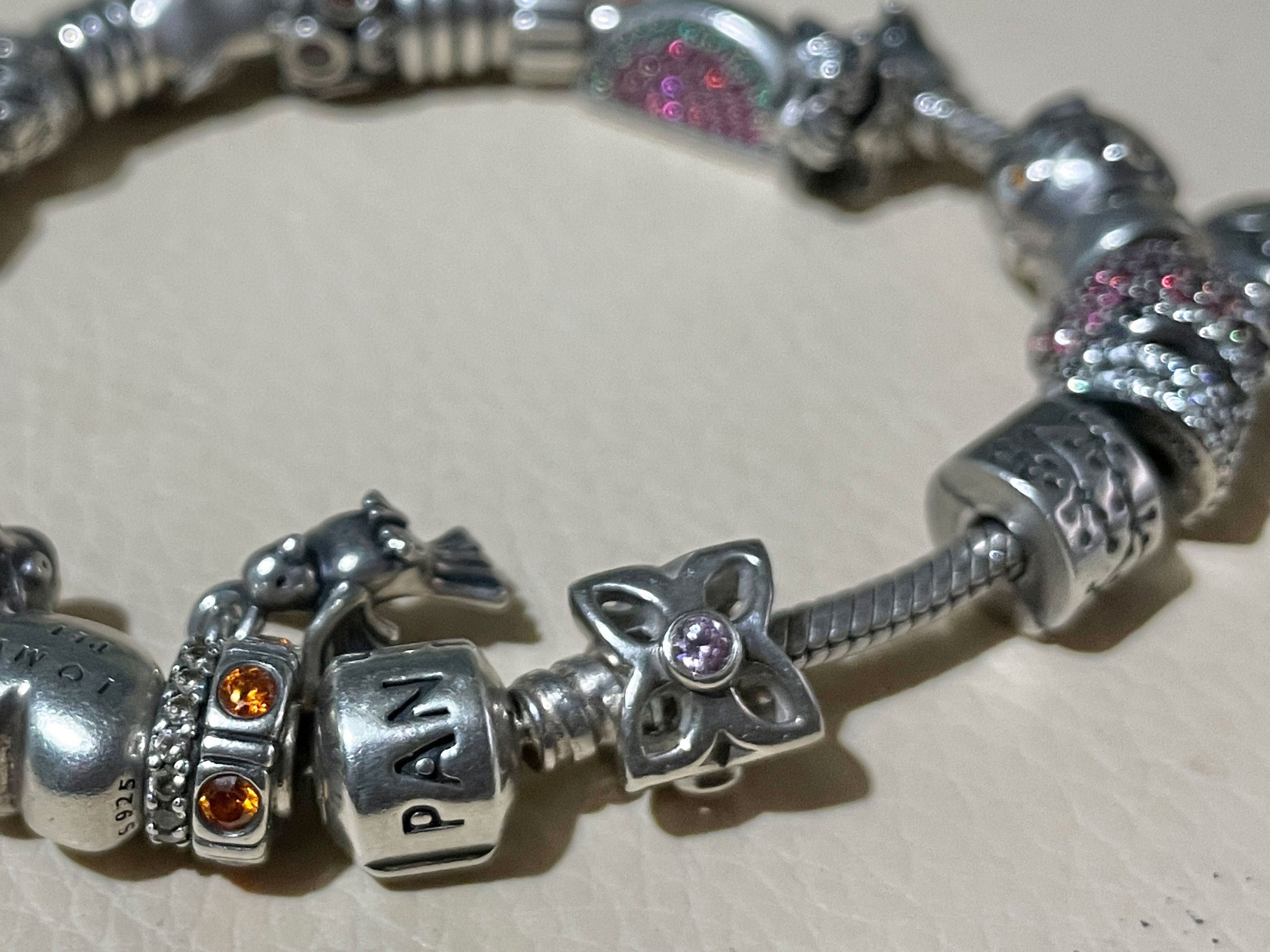 Pandora charms Pachnący różowy groszek, unikat