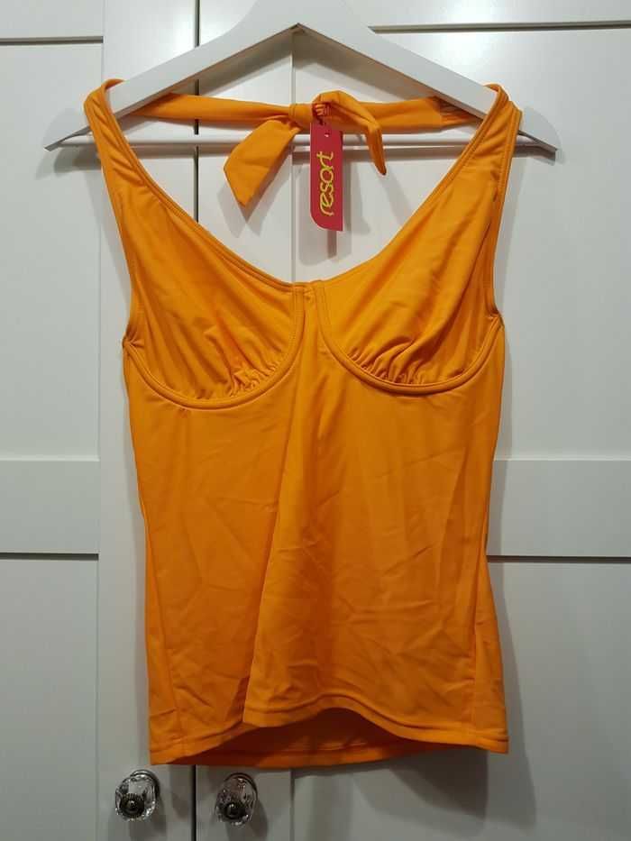 Pomarańczowe tankini góra, koszulka 36 C/D