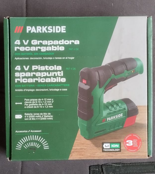 Agrafador 4v Parkside novo