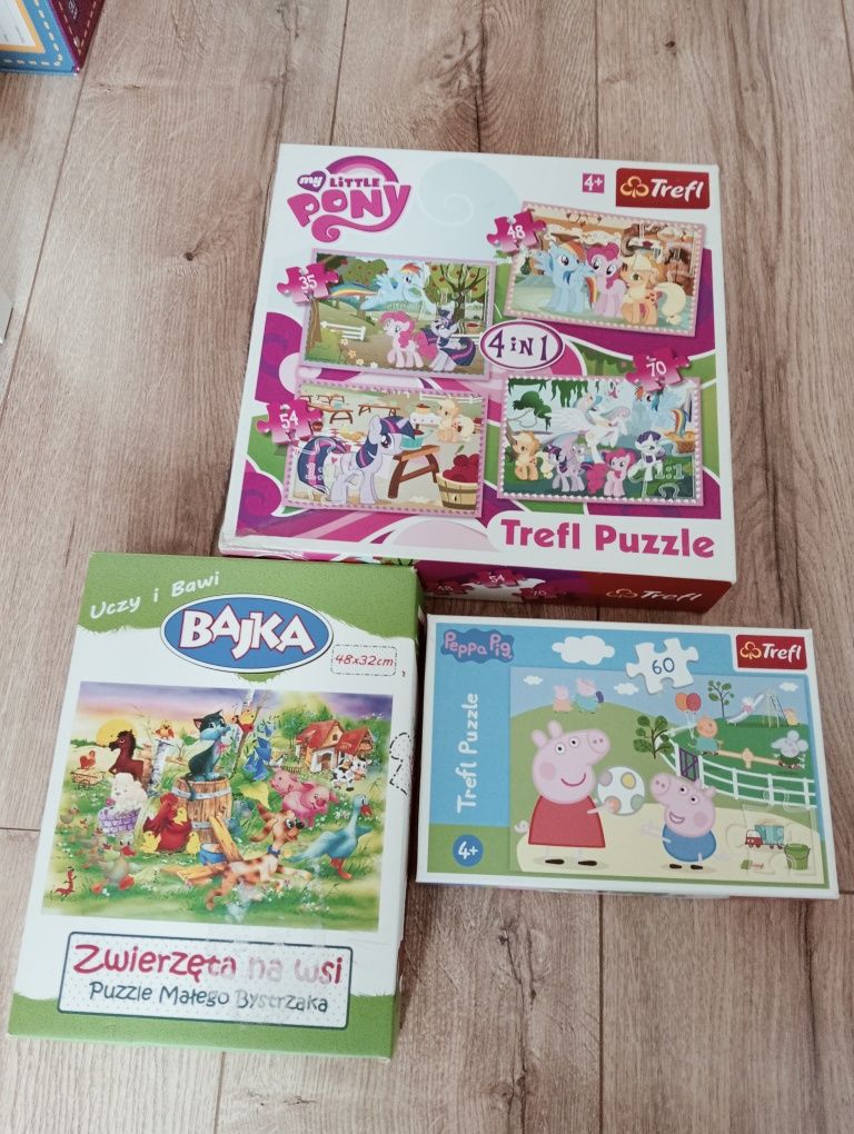 Puzzle, gry, Peppa, Pony, święta, domino, nawlekaj nie czekaj,