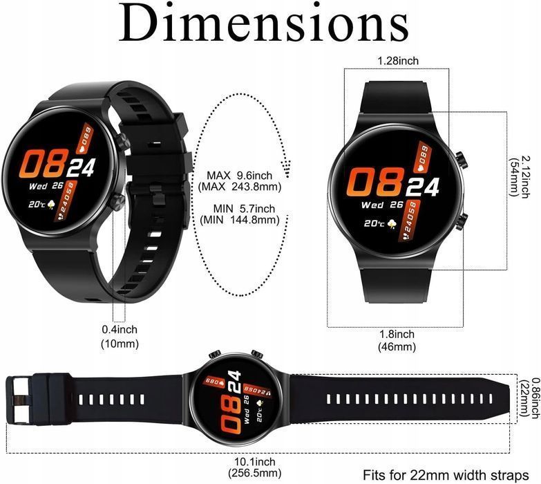 inteligentny zegarek aimoonsa, smartwatch