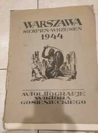 Autolitografia Wiktora Gosienieckiego Warszawa 1944