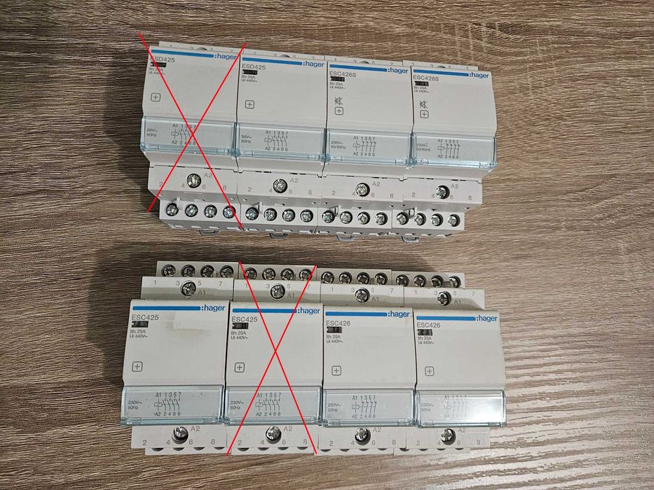 Продам контактори Hager 25А (4НО, 4НЗ)