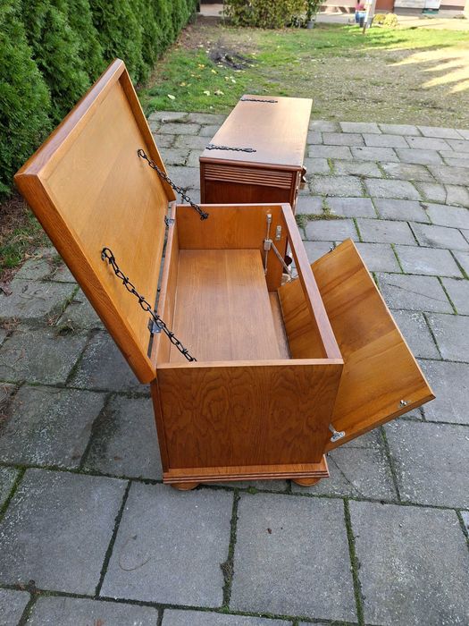 1x skrzynia, 1x komoda na buty