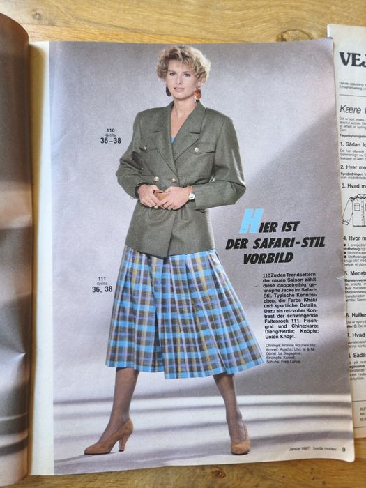 Burda Moden z 1987 roku z wykrojami